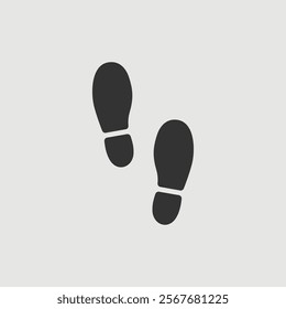 Vector Simple Isolated Shoeprint Icon