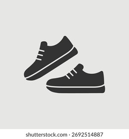 Icono de zapatos aislados simples de Vector