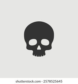 Vector Simple Isolated Skull Icon