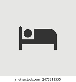 Vector Simple Isolated Sleeping Icon