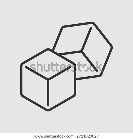 Vector Simple Isolated Sugar Icon