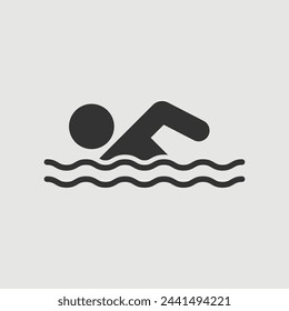 Vector Simple Isolated Swimming Icon