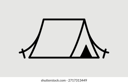Vector Simple Isolated Tent Icon