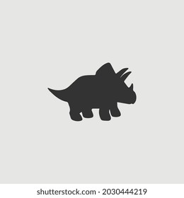 Vector Simple Isolated Triceratops Icon