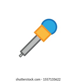 vector simple journalist microphone icon form