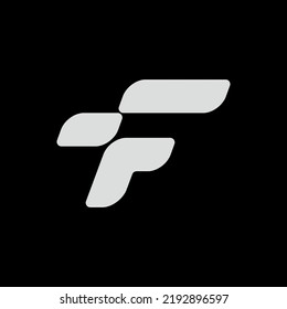 Vector simple letter F logo. Suitable for businesses in the field of technology, fashion and security.