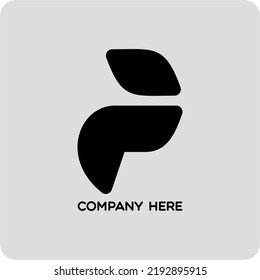 Vector simple letter P logo. Suitable for businesses in the field of technology and security.