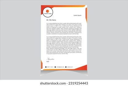 Vector Simple Letterhead Design Template