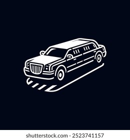 Vector simple Limo Blanco lline art icon logo