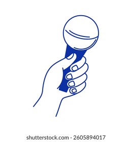 Vector simple linear illustration, hand poster, logo, print design template, hand drawn like gesture in minimal modern art style