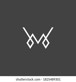 Vector Simple Luxury Letter W monogram Logo suitable for company or corporate who need strong initial W Line Letter