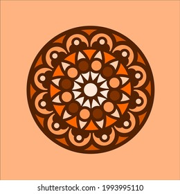 Vector of simple mandala design for editable illustration