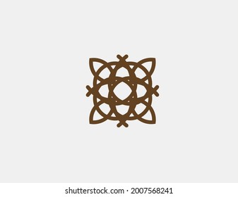 vector simple mandala line minimalist , luxury logo Perfect for any brand