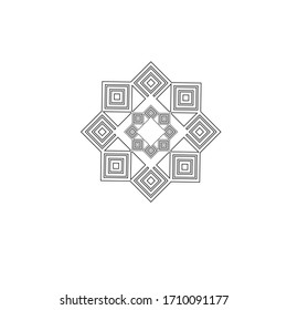 Vector simple Mandala shape for coloring.or logo and more