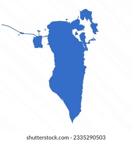 Vector Simple Map of Bahrain Country, can be used for business designs, presentation designs or any suitable designs.