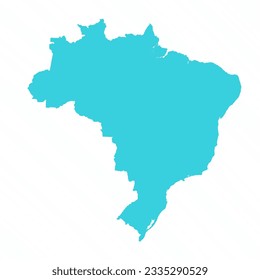 Mapa simple vectorial de Brasil, puede ser utilizado para diseños de negocios, presentaciones o cualquier diseño adecuado.