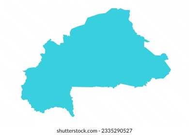 Vector Simple Map of Burkina Faso Country, can be used for business designs, presentation designs or any suitable designs.