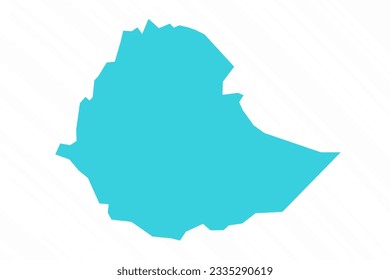 Vector Simple Map of Ethiopia Country, can be used for business designs, presentation designs or any suitable designs.