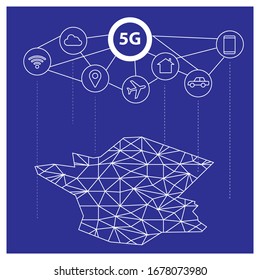 vector simple map of France