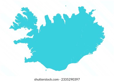 Vector Simple Map of Iceland Country, can be used for business designs, presentation designs or any suitable designs.
