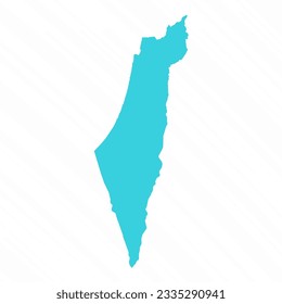 Vector Simple Map of Israel Palestine Country, can be used for business designs, presentation designs or any suitable designs.