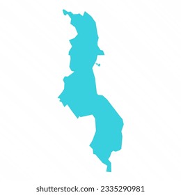 Vector Simple Map of Malawi Country, can be used for business designs, presentation designs or any suitable designs.
