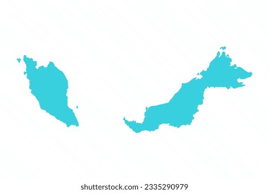 Mapa Vector Simple de Malasia Country, puede ser utilizado para diseños de negocios, presentaciones o cualquier diseño adecuado.