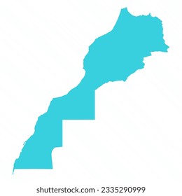 Mapa Sencillo Vector de Marruecos del Sahara Occidental, puede ser utilizado para diseños de negocios, presentaciones o cualquier diseño adecuado.