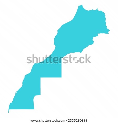 Vector Simple Map of Morocco Western Sahara Country, can be used for business designs, presentation designs or any suitable designs.