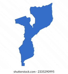 Vector Simple Map of Mozambique Country, can be used for business designs, presentation designs or any suitable designs.
