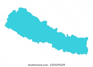 Mapa Vector Simple del País de Nepal, puede ser utilizado para diseños de negocios, presentaciones o cualquier diseño adecuado.