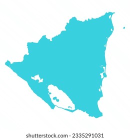 Mapa Vector Simple de Nicaragua País, puede ser utilizado para diseños de negocios, presentaciones o cualquier diseño adecuado.