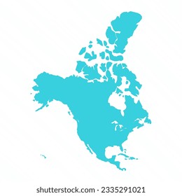 Vector Simple Map of North America Without Greenland, can be used for business designs, presentation designs or any suitable designs.
