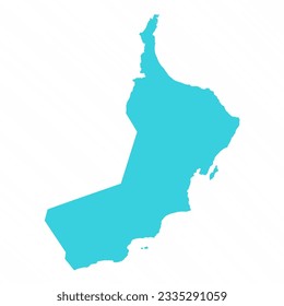 Vector Simple Map of Oman Country, can be used for business designs, presentation designs or any suitable designs.
