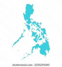Vector Simple Map of Philippines Country, can be used for business designs, presentation designs or any suitable designs.