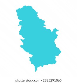 Vector Simple Map of Serbia Country, kann für Geschäftsdesigns, Präsentationen oder alle geeigneten Designs verwendet werden.