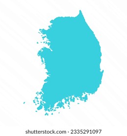 Mapa Simple Vector de Corea del Sur, puede ser utilizado para diseños de negocios, presentaciones o cualquier diseño adecuado.