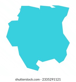Mapa simple vectorial del país de Surinam, puede ser utilizado para diseños de negocios, presentaciones o cualquier diseño adecuado.