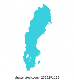 Vector Simple Map of Sweden Country, can be used for business designs, presentation designs or any suitable designs.