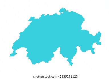 Vector Simple Map of Switzerland Country, kann für Geschäftsdesigns, Präsentationen oder alle geeigneten Designs verwendet werden.