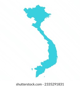 Mapa simple vectorial de Vietnam, puede ser utilizado para diseños de negocios, presentaciones o cualquier diseño adecuado.