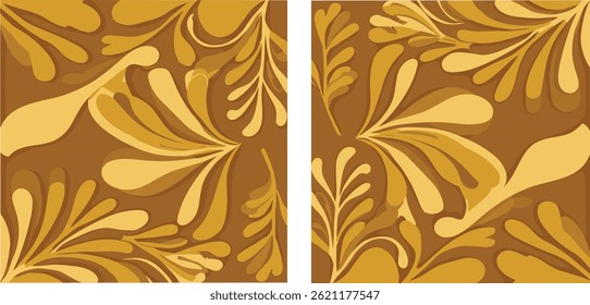 Vektor in einfachen Matisse naiv und Hippie groovigen Stil, Blumen und Pflanzen, 