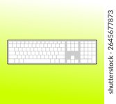 vector simple minimalist keyboard white and grey