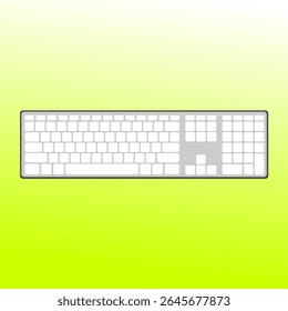 vector simple minimalist keyboard white and grey