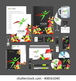 Vector simple minimalistic corporate identity superhero logotype.