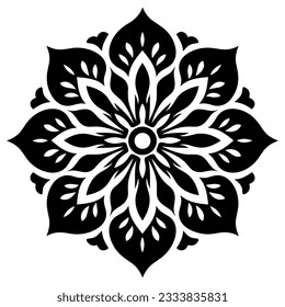 Vector simple minimalistic mandala artwork