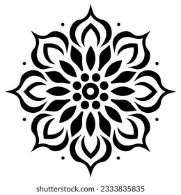 Vector simple minimalistic mandala artwork