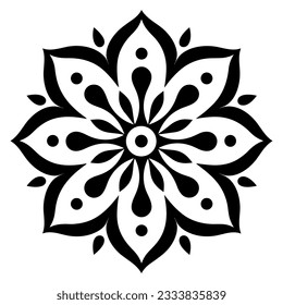 Vector simple minimalistic mandala artwork