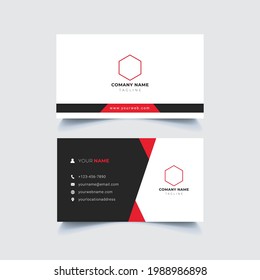 Vector simple and modern business card design template.