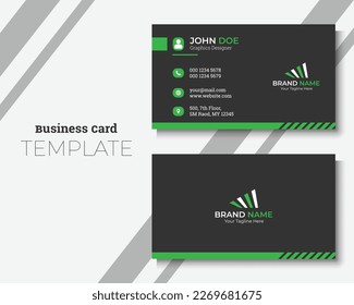 Vector simple and modern business card template for a company.